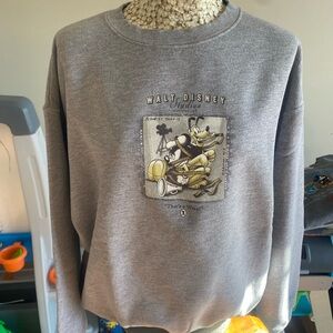 Vintage 90s Disney Gray Crewneck Men's Sweater